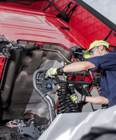 mechanic and truck