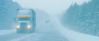 Icy road trucking bg