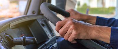 Hands on steering wheel