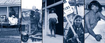 photo collage of five women who shaped the trucking industry