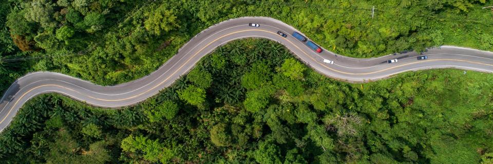 cars driving on highway